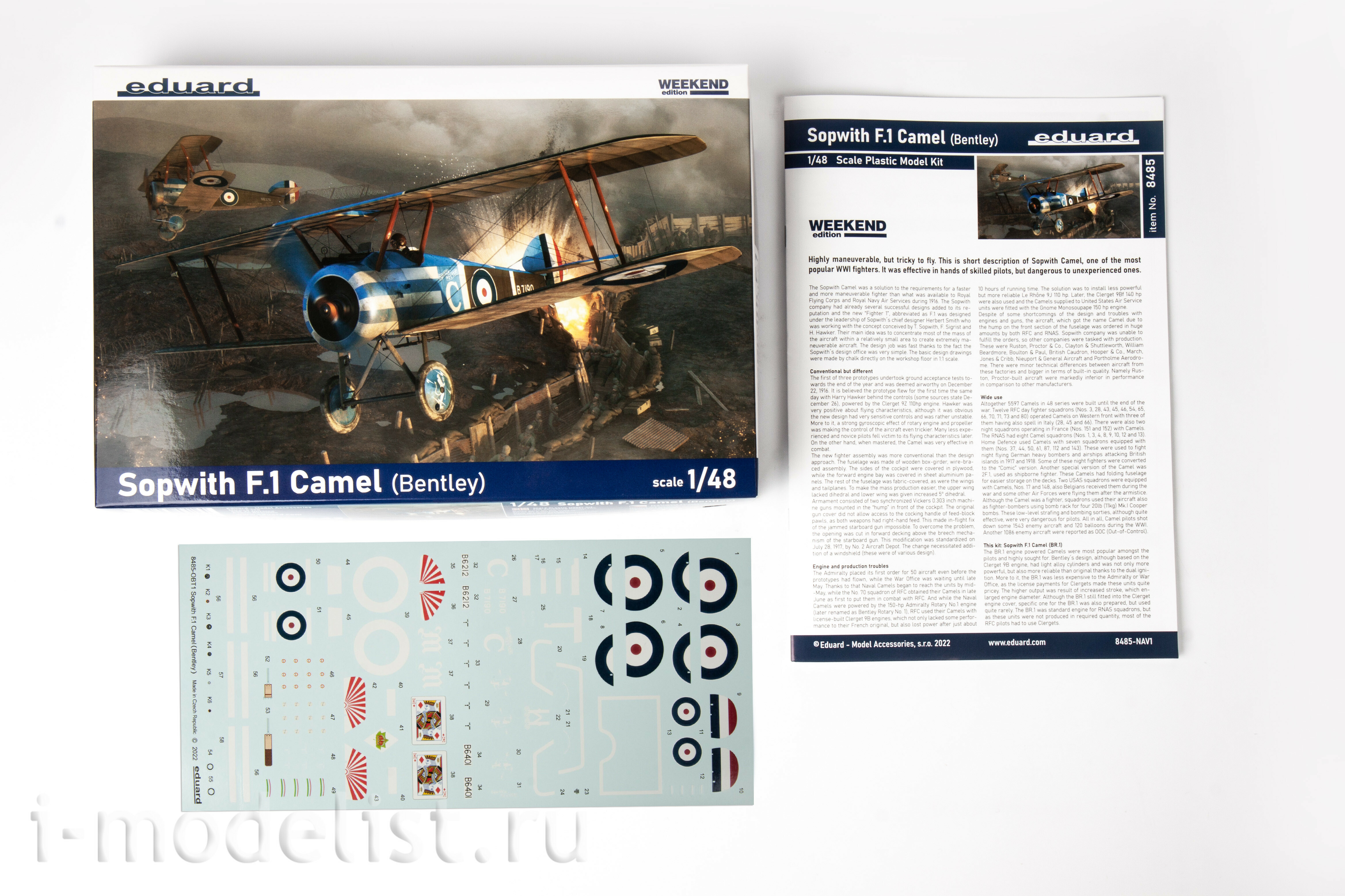 8485 Eduard 1/48 Sopwith F.1 Camel fighter with Bentley BR engine.1 Weekend version
