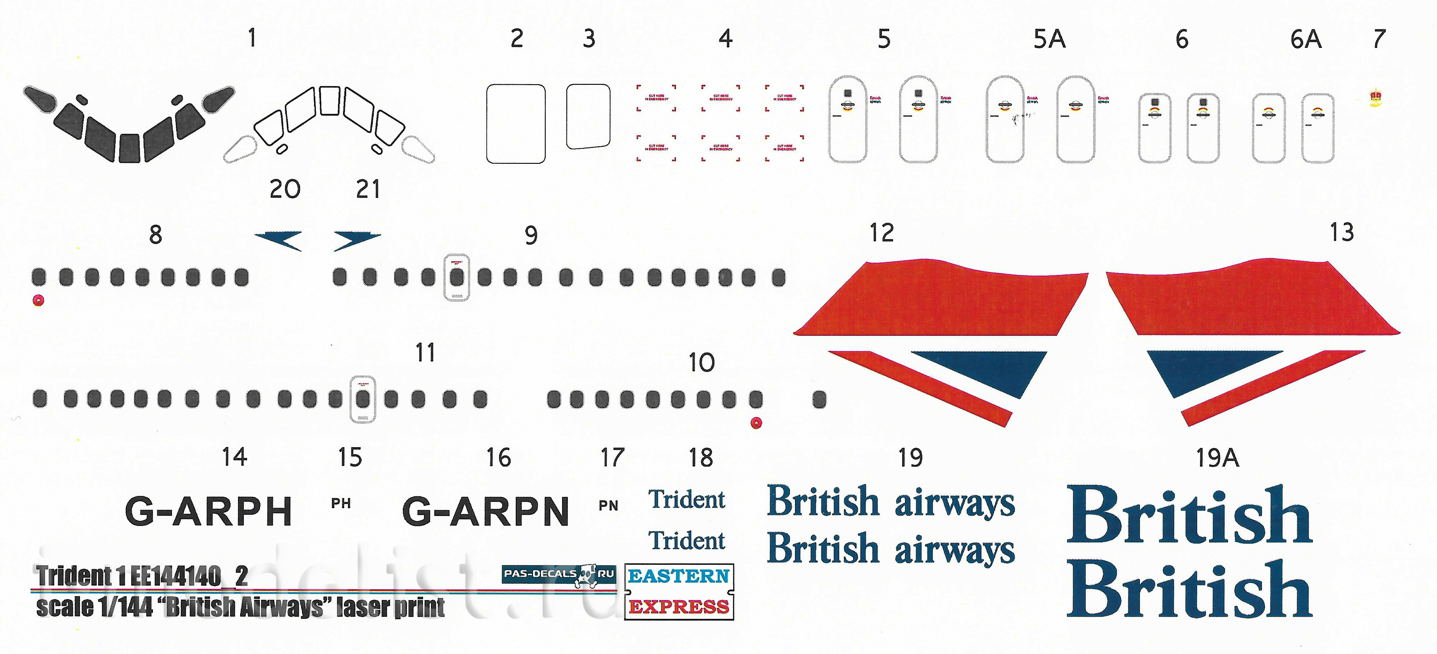 144140-2 Orient Express 1/144 Airliner HS 121 Trident 1 British Airways