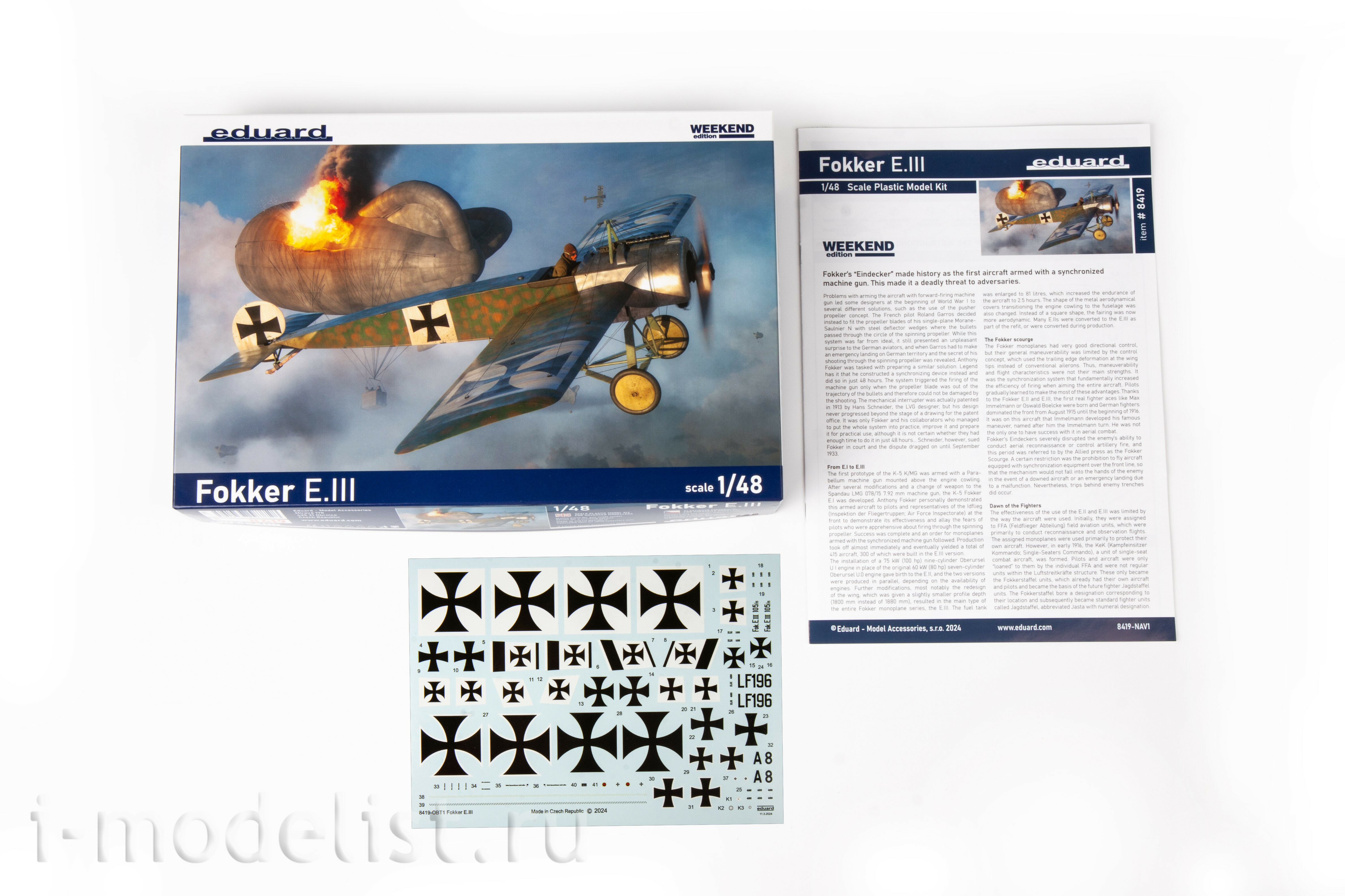 8419 Eduard 1/48 Notмецкмй истребитель Fokker E. III (Weekend)