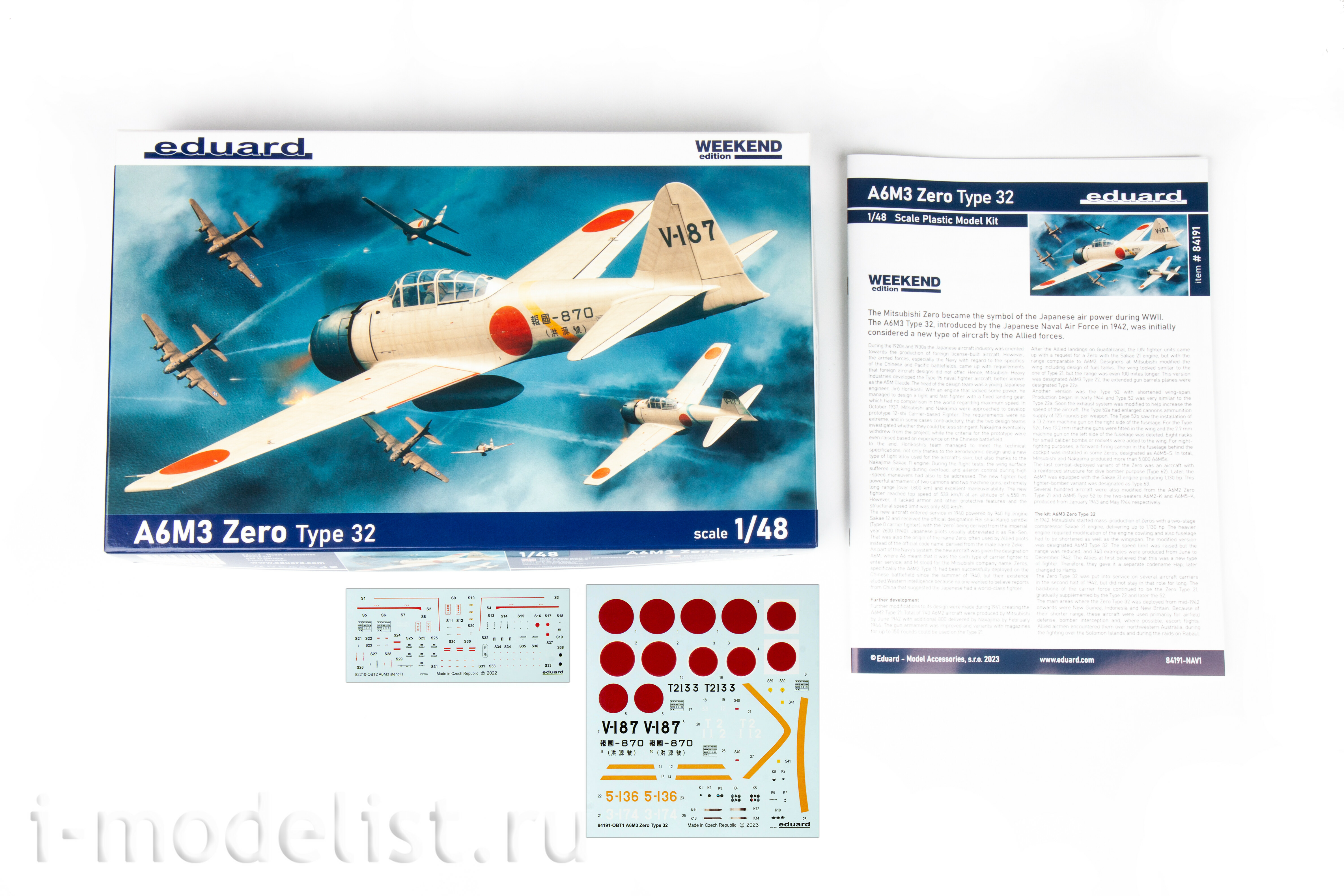 84191 Eduard 1/48 Японский истребитель A6M3 Zero Type 32 (Weekend)