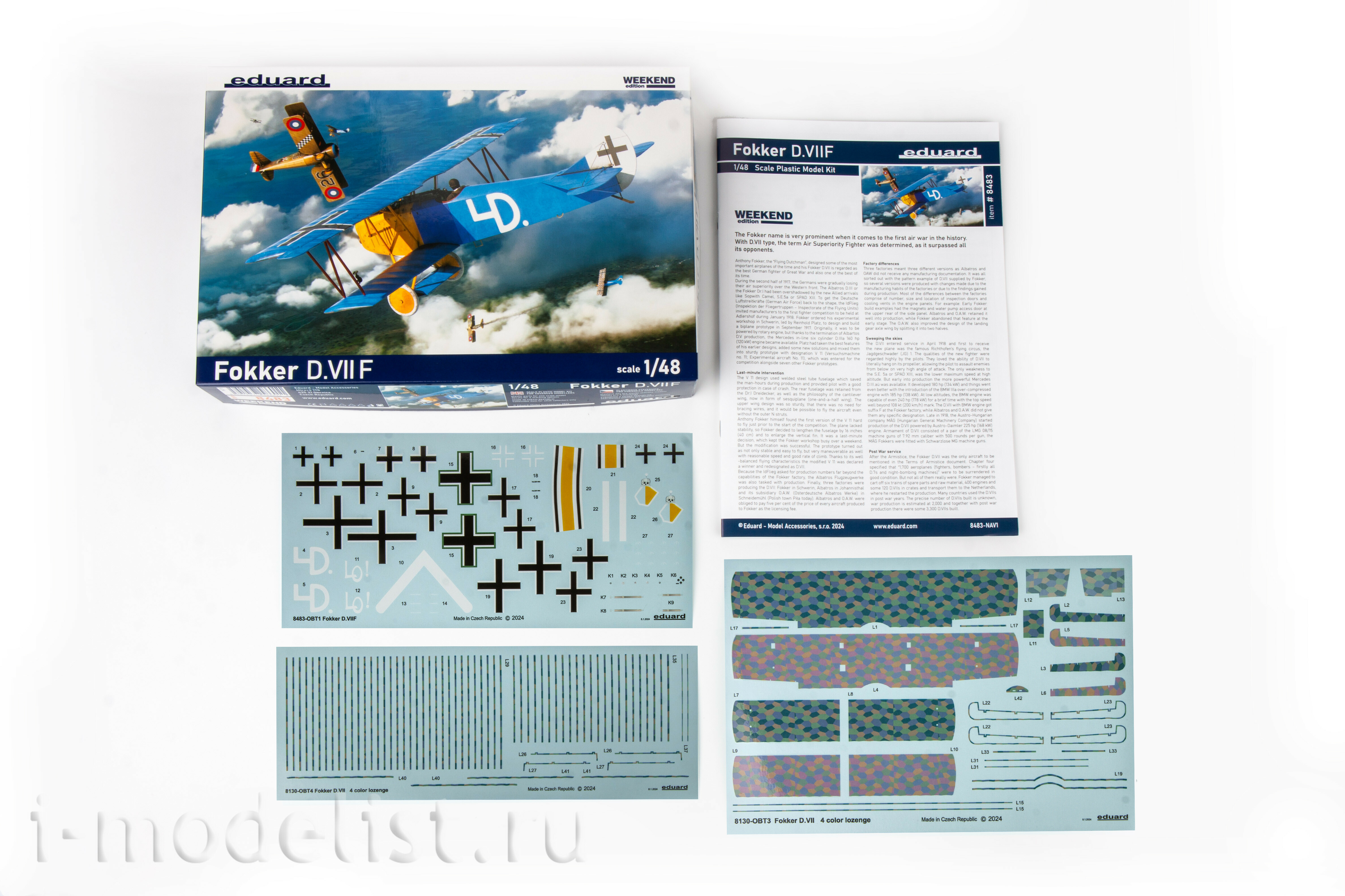 8483 Eduard 1/48 Notмецкий истребитель Fokker D. VIIF (Weekend)