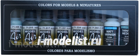 71165 Vallejo acrylic Paint `Model Air` Set Model Air RLM colors
