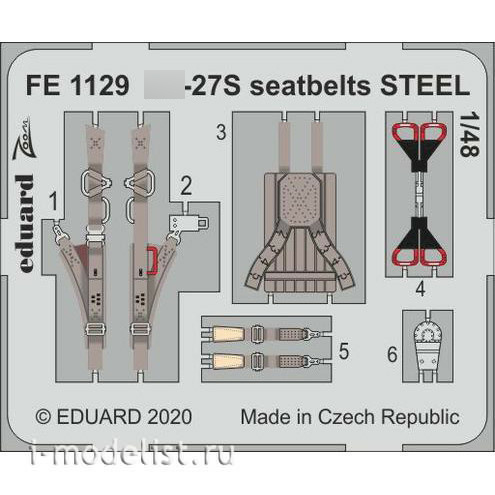 FE1129 Eduard 1/48 Photo Etching for С-27S belts, steel