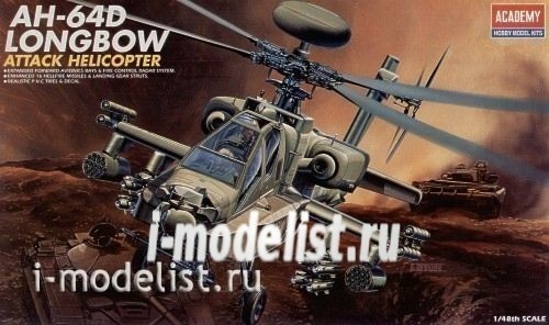 12268 Academy 1/48 Boeing AH-64D Longbow Helicopter