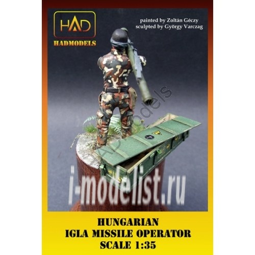 535001 HADmodels 1/35 Hungarian Igla Missile operator set with original lasercutted WOOD box, PE set and decal 
