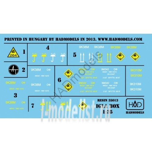 535001 HADmodels 1/35 Hungarian Igla Missile operator set with original lasercutted WOOD box, PE set and decal 