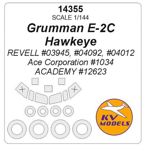 14355 KV Models 1/144 Paint mask for Grumman E-2 Hawkeye + masks for wheels and wheels