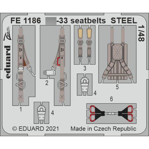 FE1186 Eduard 1/48 Photo Etching for С-33 Steel Belts
