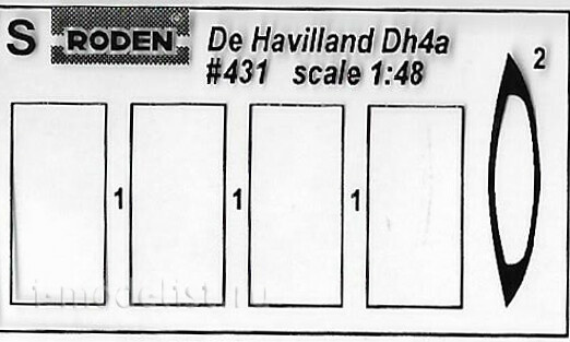431 Roden 1/48 de Havilland D. H4a (passenger)