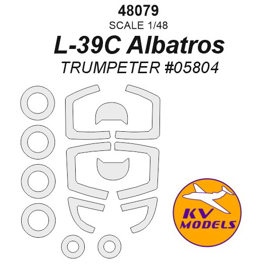 48079 KV Models 1/48 Paint mask for L-39C Albatros + masks for wheels and wheels
