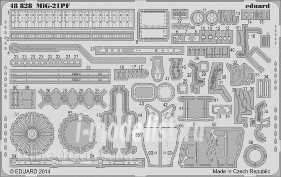 48828 Eduard photo etched parts 1/48 MiG-21PF
