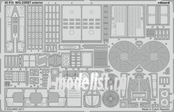 48918 Eduard 1/48 photo etched parts for M. I. G-25РБТ exterior