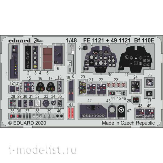 FE1121 Eduard 1/48 Photo Etching for Bf 110E