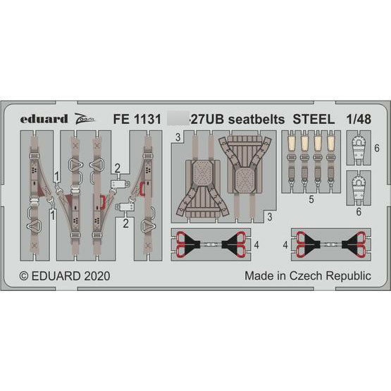FE1131 Eduard 1/48 Photo Etching for С-27UB belts, steel