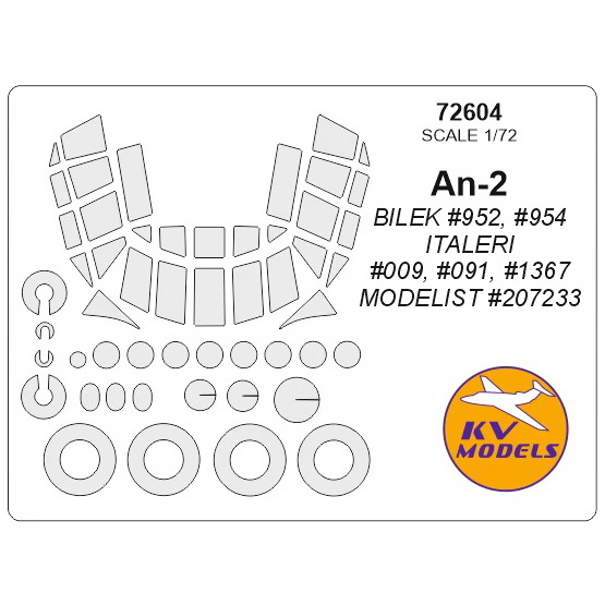 72604 KV Models 1/72 an-2 painting mask Set