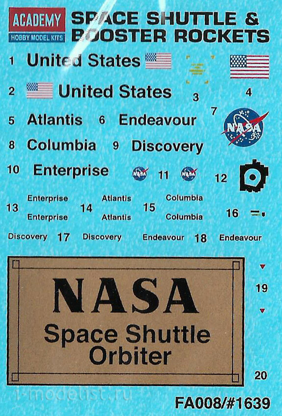 12707 Academy 1/288 Space Shuttle 