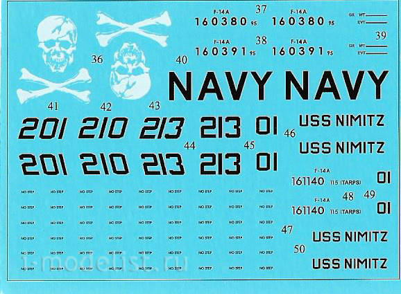 URS722 Sunrise 1/72 Decals for F-14A Tomcat VF-84 Jolly Rogers