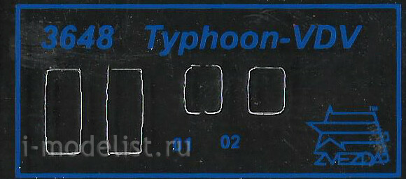 3648 Zvezda 1/35 Typhoon Airborne 4x4 K-4386 with BMDU