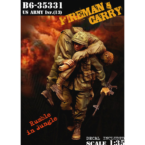B6-35331 Bravo-6 1/35 US Army Inf.(13) Fireman's Carry / US Army Infantry (13) Carrying a Firefighter