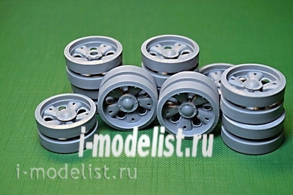 B35055 Miniarm 1/35 T-55AM support roller set, includes 16pcs.with standard and 4pcs. with reinforced hubs