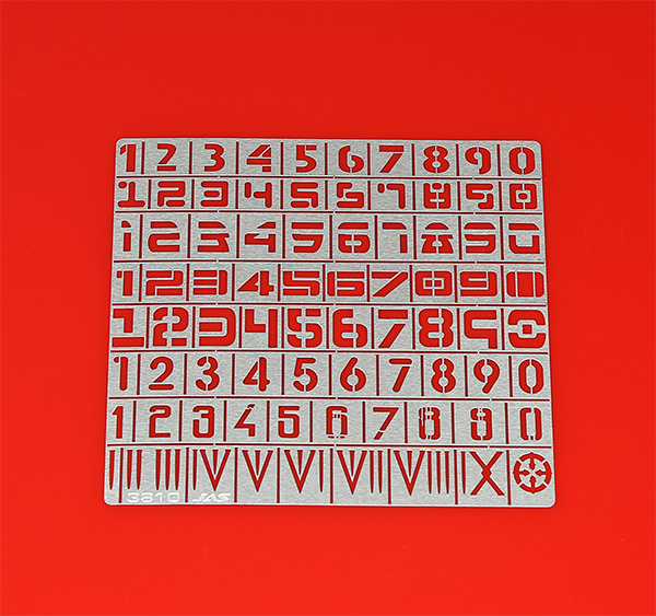 3810 Jas stencil numbers, 80 characters