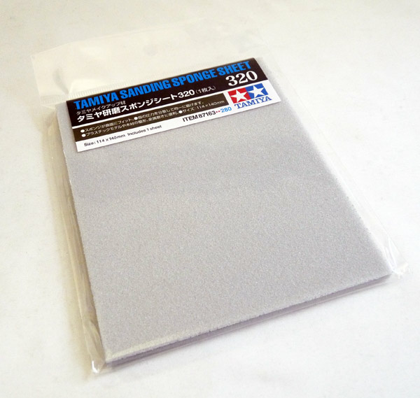 87163 Tamiya Шлифовальная губка (на поролоновой основе) с зернистостью #320