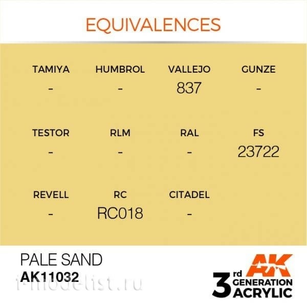 AK11032 AK Interactive acrylic Paint 3rd Generation Pale Sand 17ml
