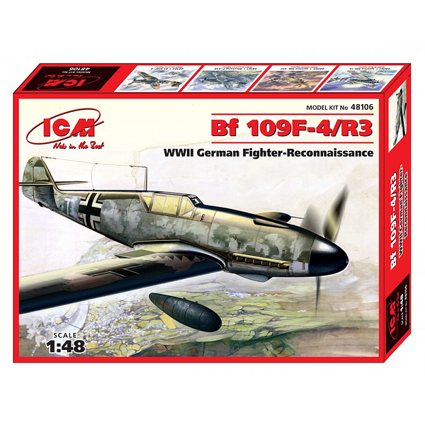 48106 ICM 1/48 Bf 109F-4/R3 WWII German Fighter Reconnaissance