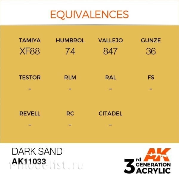 AK11033 AK Interactive acrylic Paint 3rd Generation Dark Sand 17ml
