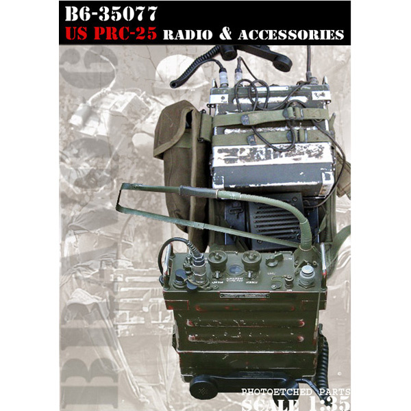 B6-35077 Bravo-6 1/35 U.S. PRC-25 Radio and Accessories / Radio and Accessories USA PRC-25