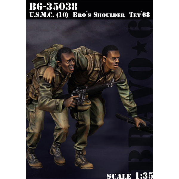 B6-35038 Bravo-6 1/35 U.S.M.C. (10) Bro's Shoulder, Tet'68 / U.S.M.C. (10) Brother's Shoulder, Tet'68