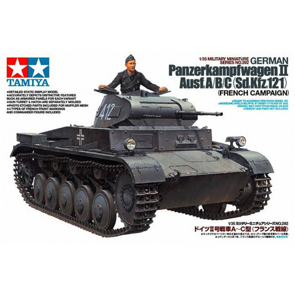 35292 Tamiya 1/35 German light tank Panzerkampfwagen II Ausf A/B/C with one figure