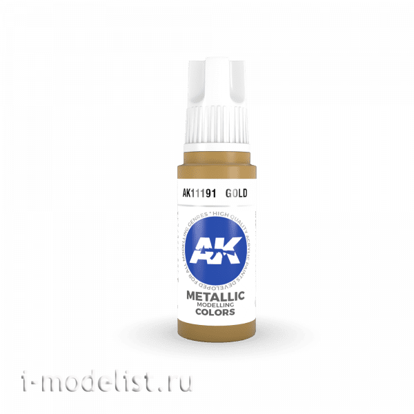 AK11191 AK Interactive acrylic Paint 3rd Generation Gold 17ml