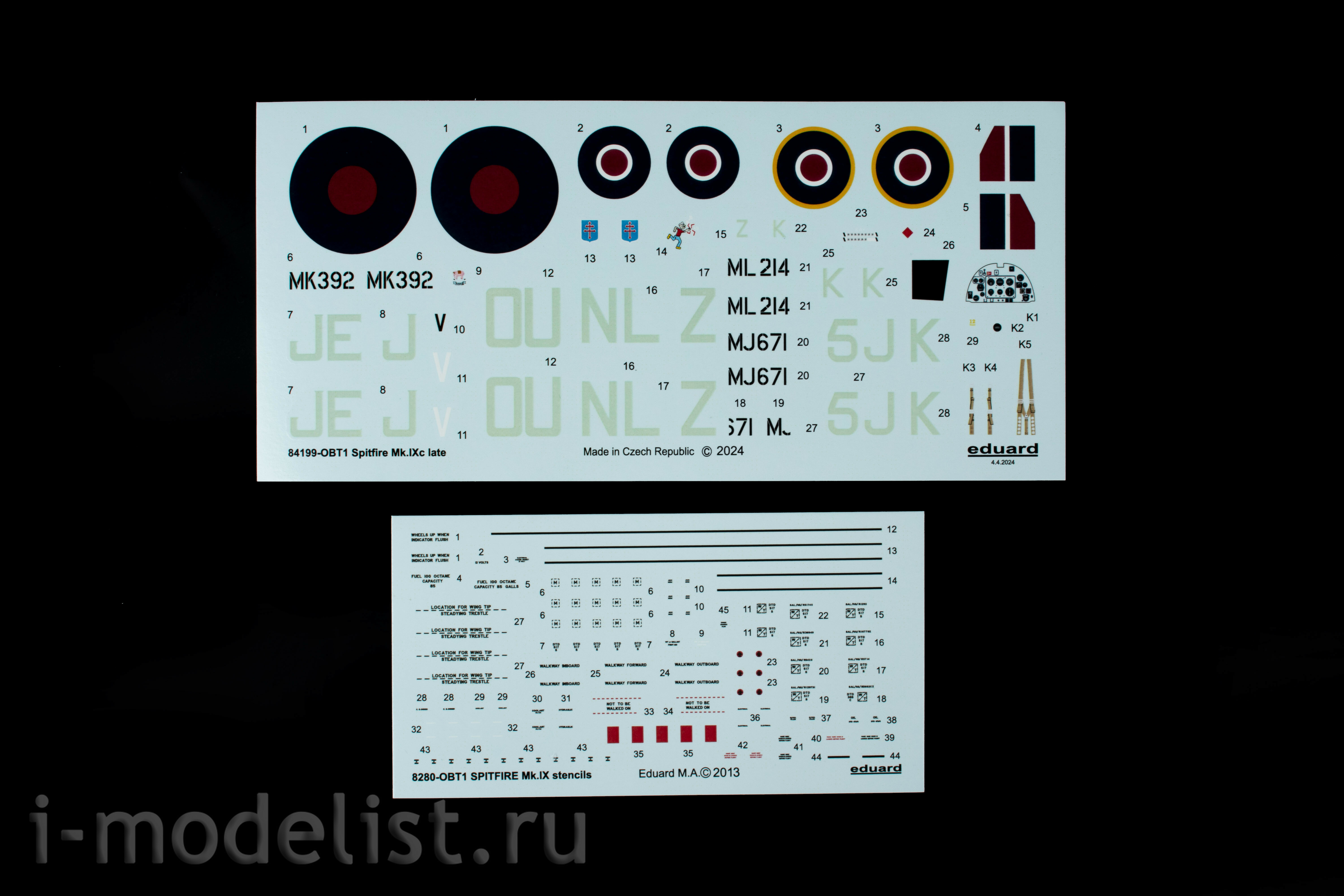 84199 Eduard 1/48 Британский истребитель Spitfire Mk. IXc поздний (Weekend)