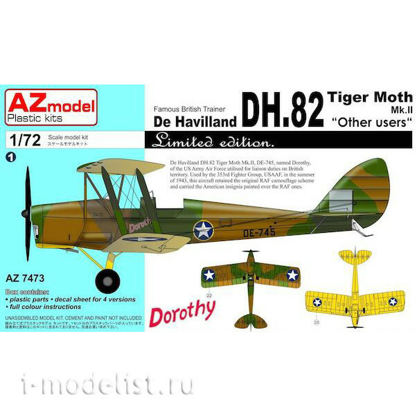 AZ7473 Azmodel 1/72 DH-82A Special Users (USAAF, Pl, Luftwaffe, Thai)