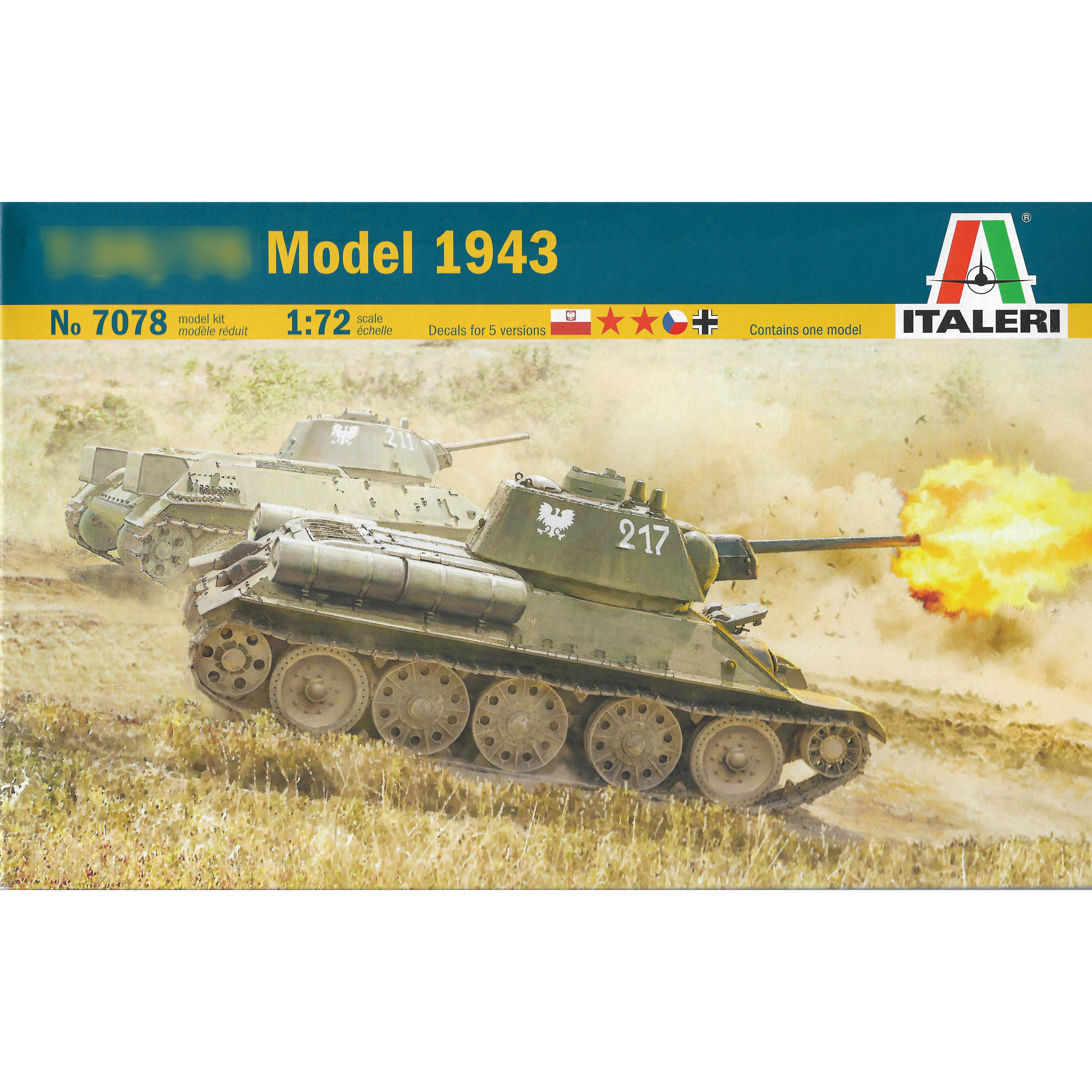 7078 Italeri 1/72 Tank 34/76 Model 1943