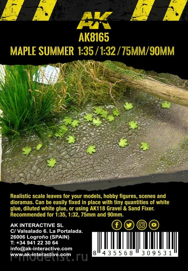 AK8165 AK Interactive Maple Leaves summer 1:35 / 1:32 / 75 mm / 90 mm