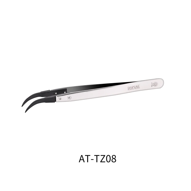 AT-TZ08 DSPIAE Antistatic Stainless Steel Tweezers with angular tip