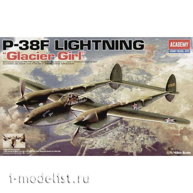 12208 Academy 1/48 P-38F Lightning Fighter 