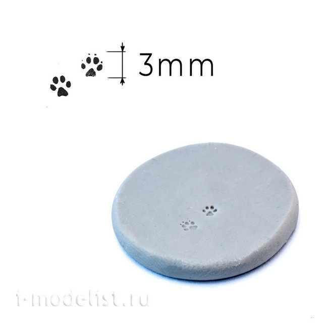 T-067 MiniWarPaint Dog Paw Stamp, Size S