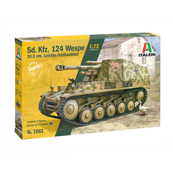 7061 Italeri 1/72 Sd.kfz.124 Wespe 10.5 CM.LEICHTE F.