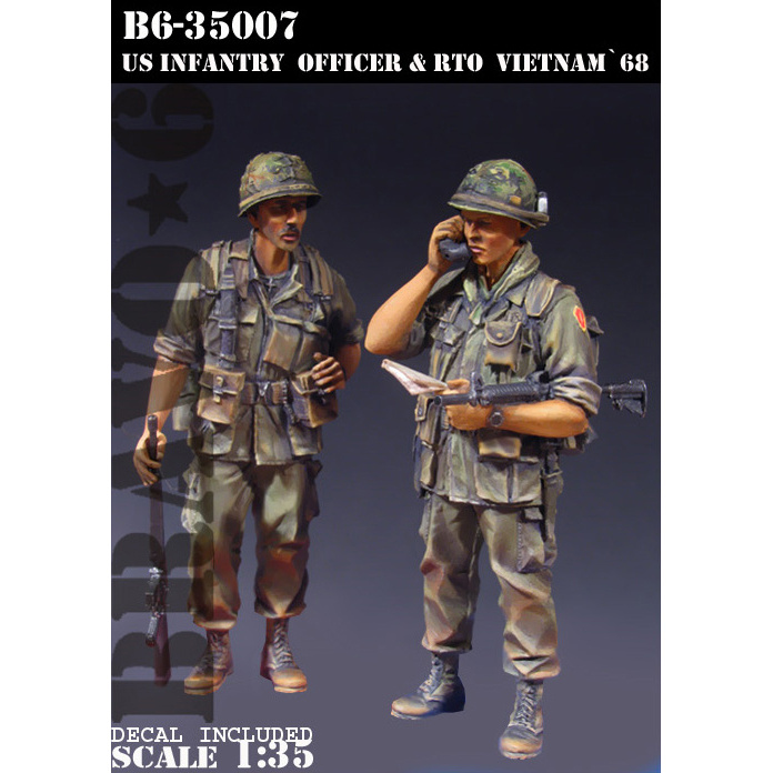 B6-35007 Bravo-6 1/35 U.S. Infantry Officer & RTO, Vietnam '68 / U.S. Infantry Officer and Senior Sergeant, Vietnam '68