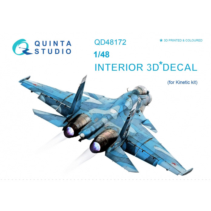 QD48172 Quinta Studio 1/48 3D Decal cabin interior Sukhoi-33 (for Kinetic model)
