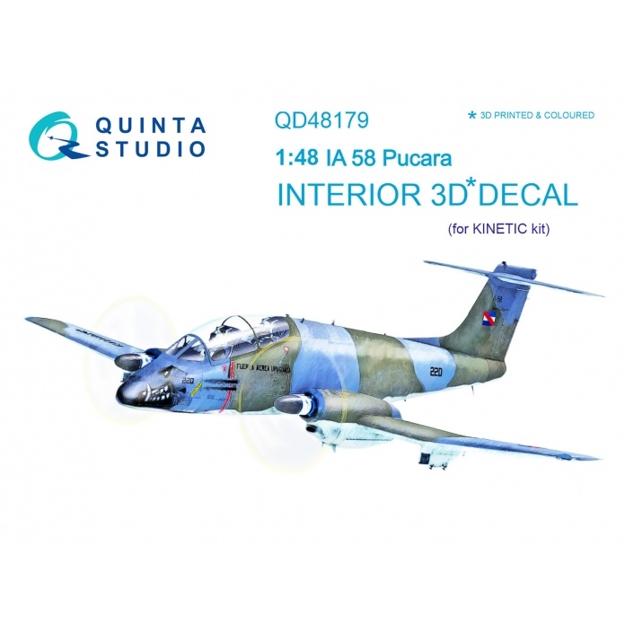 QD48179 Quinta Studio 1/48 3D Cabin Interior Decal IA 58 (for Kinetic model)
