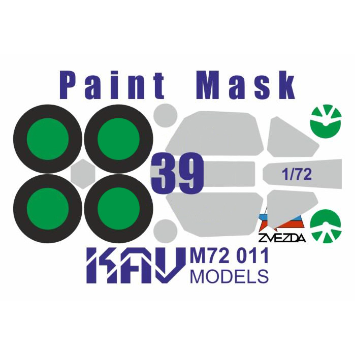 M72 011 KAV models 1/72 Окрасочная маска для модели Суххой-39 (Zvezda)