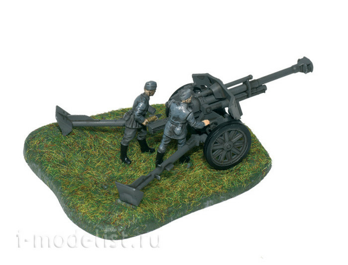 6121 Zvezda 1/72 German 105mm howitzer with calculation (For the game 