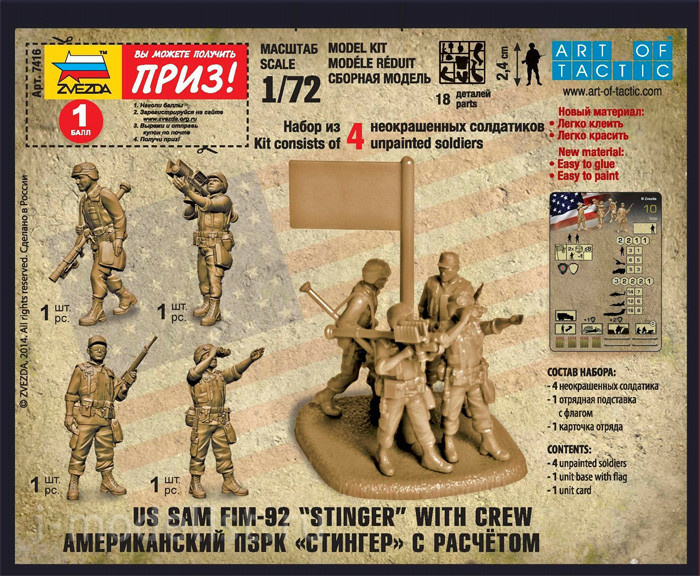 Zvezda 1/72 7416 Us stinger with the calculation