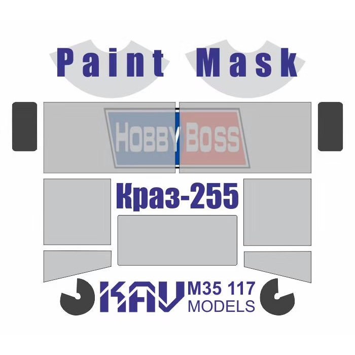 M35 117 KAV Models 1/35 Paint Mask for KrAZ-255 (HobbyBoss)