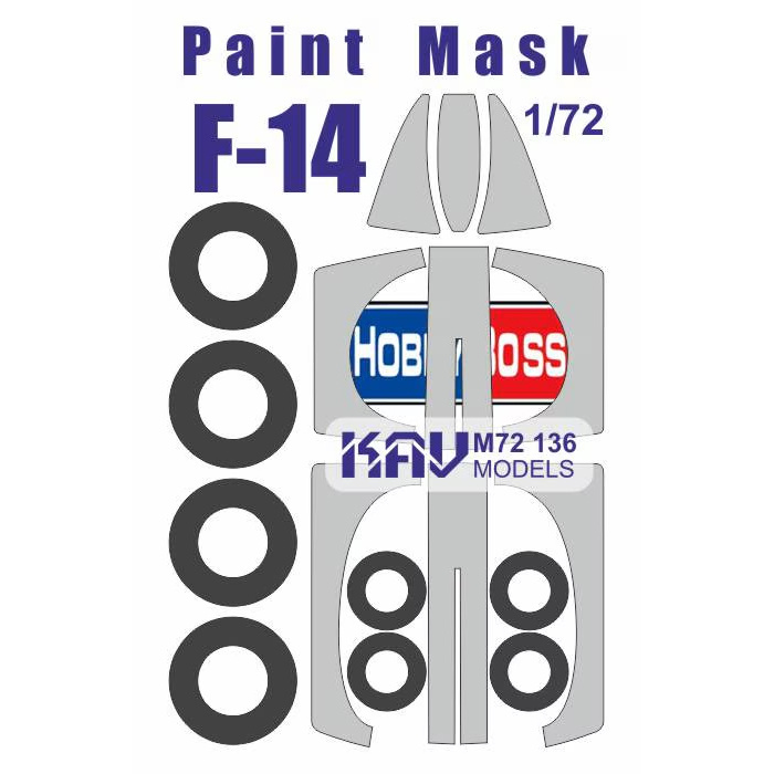 M72 136 KAV models 1/72 Окрасочная маска на F-14 (HobbyBoss)