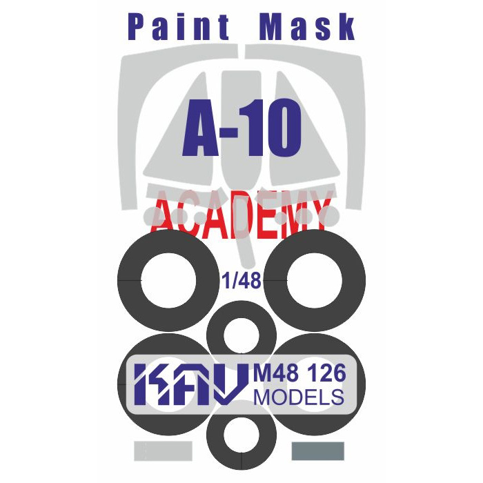 M48 126 KAV models 1/48 Окрасочная маска для модели A-10 (Academy)